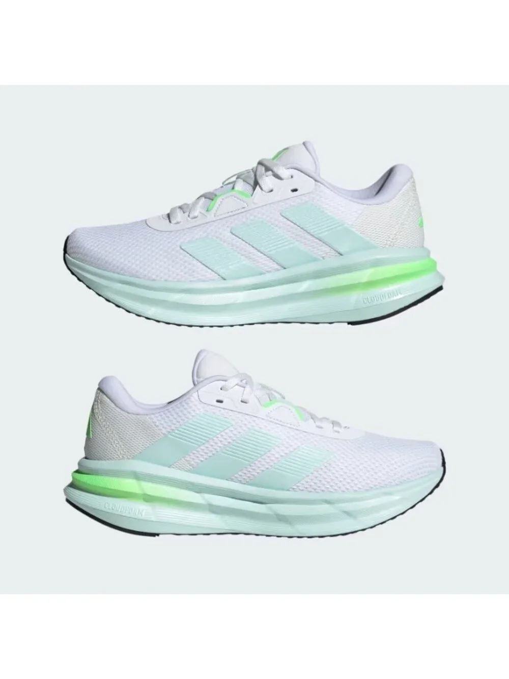 adidas Galaxy 7 Womens Running Sneakers Cloud White/Halo Mint Lime Burst 8.5 NIB